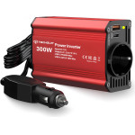 Techsuit - Car Power Inverter Flexicarvolt (IA1) - Type-C, USB-A, Pocket Socket, PD65W, 300W - Red