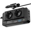 Techsuit - Car Power Inverter Powerdrivex (IA2) - Type-C, 2x USB-A, 2x Ac Power Sockets, 220V, 200W - Black