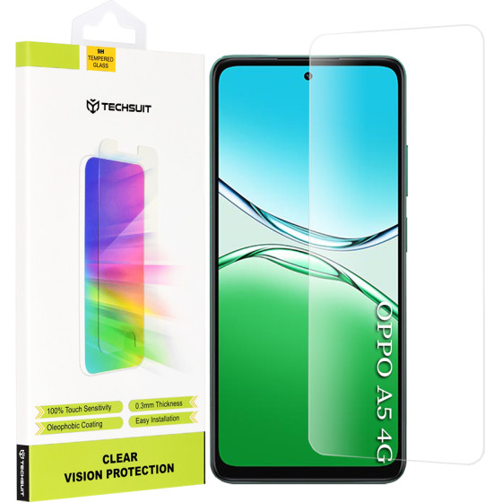 Techsuit - Clear Vision Glass - Oppo A5 4G - Transparent