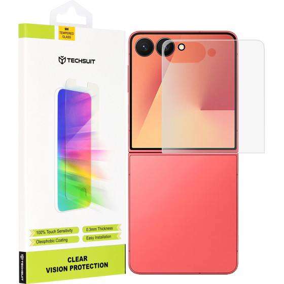 Techsuit - Clear Vision Glass [Front Screen] - Samsung Galaxy Z Flip7 - Transparent