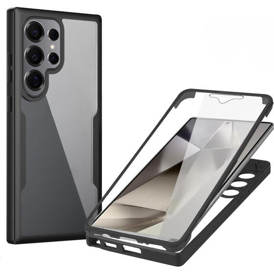 Techsuit - Colorverse 360 Series + Screen Protector - Samsung Galaxy S25 Ultra - Black