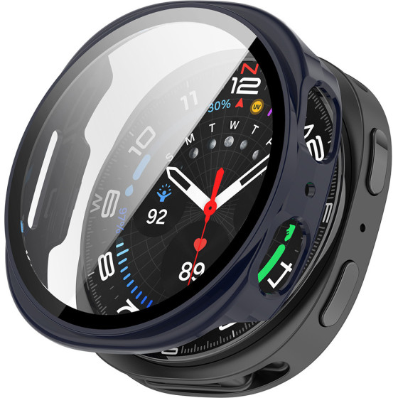 Techsuit - Defense360 Pro + Screen Protector - Samsung Galaxy Watch8 40mm - Oxford Blue