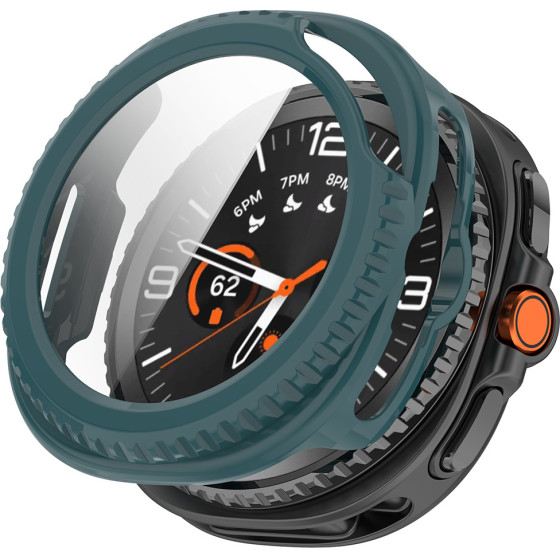 Techsuit - Defense360 Pro + Screen Protector - Samsung Galaxy Watch8 Classic - Deep Teal