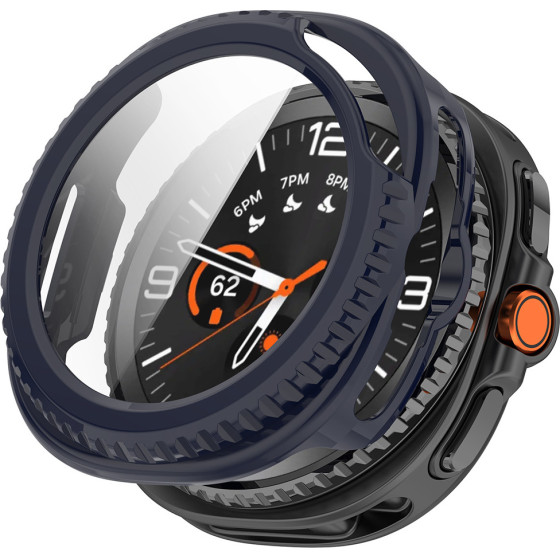 Techsuit - Defense360 Pro + Screen Protector - Samsung Galaxy Watch8 Classic - Oxford Blue