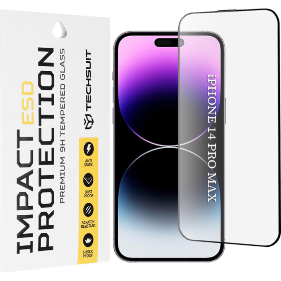 Techsuit - Esd Glass - Iphone 14 Pro Max - Black
