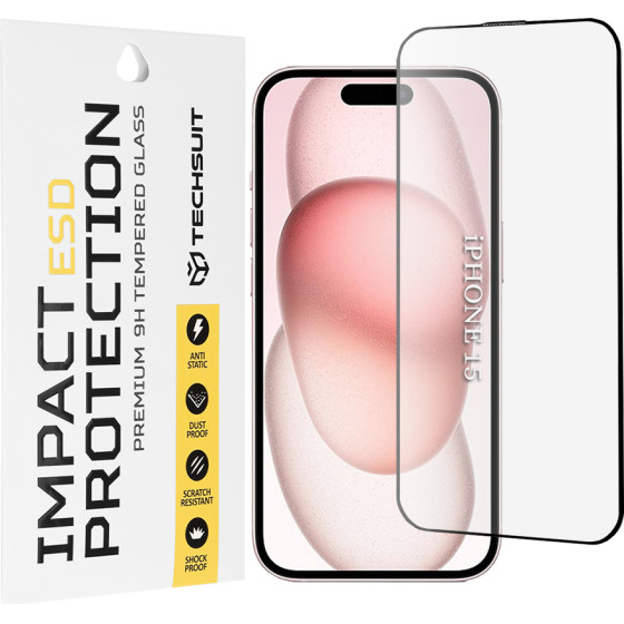 Techsuit - Esd Glass - Iphone 15 / Iphone 16 - Black