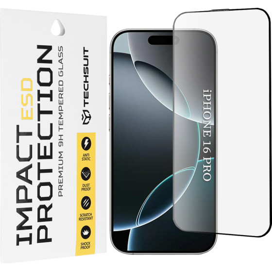 Techsuit - Esd Glass - Iphone 16 Pro - Black