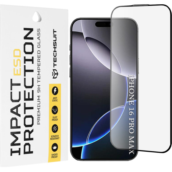 Techsuit - Esd Glass - Iphone 16 Pro Max - Black