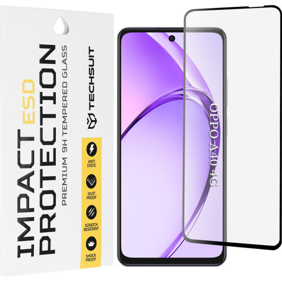 Techsuit - Esd Glass - Oppo A40 4G / A60 5G - Black