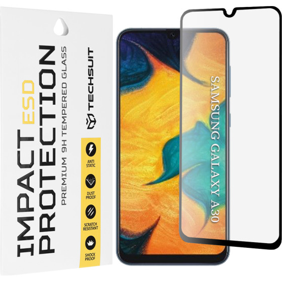 Techsuit - Esd Glass - Samsung Galaxy A30 / A50 / A20 / A30s / A50s / M21 / M31 / M30s / M30 - Black