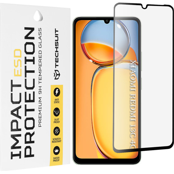 Techsuit - Esd Glass - Xiaomi Redmi 13C 4G / Redmi 13C 5G / Poco C65 - Black