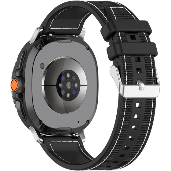 Techsuit - Watchband (W051) - Samsung Galaxy Watch8 40mm/Watch8 44mm/Watch8 Classic - Black