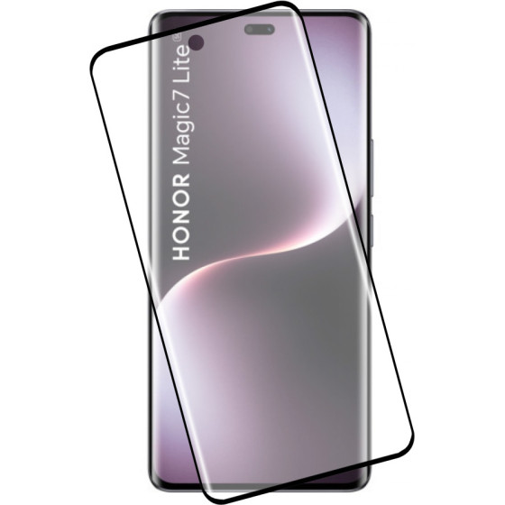 Idol 1991 Tempered Glass Huawei MAGIC7 Lite 6.78'' 9H 0.30mm 3D Edge Glue Semi Curved Finger Unlock BLACK