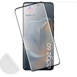 Idol 1991 Tempered Glass Motorola Edge 60 5G 6.67'' 9H 0.30mm 3D Full Glue Semi Curved Finger Unlock Black + Squeezy CARD
