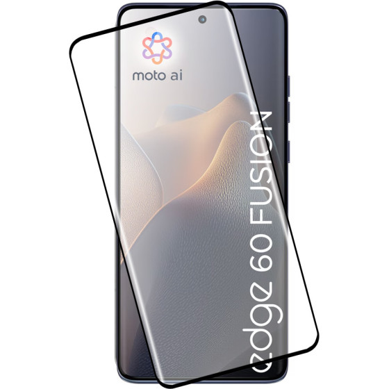 Idol 1991 Tempered Glass Motorola Edge 60 Fusion 5G 6.67'' 9H 0.30mm 3D Edge Glue Semi Curved Finger Unlock BLACK