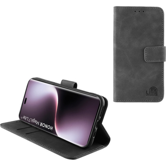 Lime Successories Lime ���� Honor MAGIC7 Lite 5G 6.78'' Essential Magnet Book Stand Clip GREY