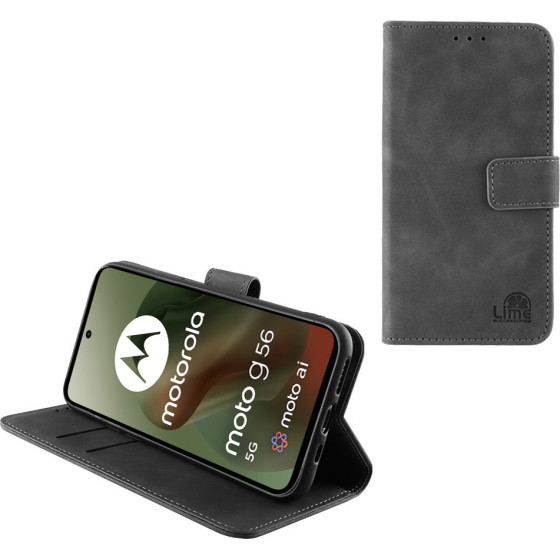 Lime Successories Lime ���� Motorola Moto G56 5G 6.72'' Essential Magnet Book Stand Clip GREY