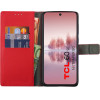 Volte-Tel ���� Tcl 60/ 60 Se Nxtpaper /60R 6.7'' Allure Magnet Book Stand Clip RED
