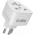 SBS Universal World Adapter Type J - Swiss Plug - (TEADAPTCHWORLD)