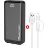 Powertech Power Bank �� ����� & ������� Usb �� Micro/Lightning 20000mAh - (BNDL-0196)