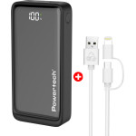 Powertech Power Bank �� ����� & ������� Usb �� Micro/Lightning 20000mAh - (BNDL-0196)