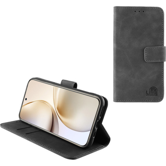 Lime Successories Lime ���� Realme 14/14T 5G 6.67'' Essential Magnet Book Stand Clip GREY