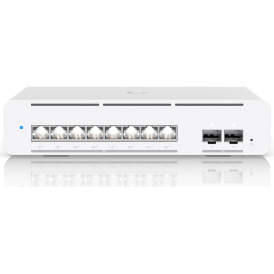 Ubiquiti USW-Pro-XG-8-Poe | Switch | Etherlighting, 8x RJ45 10GBe PoE, 2x SFP+, 155W, Layer 3 - (USW-PRO-XG-8-POE-EU)