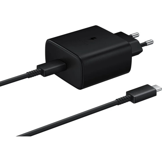Samsung EP-TA845EWe 45W Wall Charger With USB-C Cable EP-DW767JWe 45W 1.8m (Oob Bulk - Replacement Packaging) - Black EP-TA845EWe + EP-DW767JWe - (EP-TA845EBe + EP-DW767JBE)