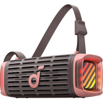 Anker - Wireless Speaker Soundcore Boom 3i - Rugged, Lightshow, 50W, 16H Playtime, IP68, Bass - Desert Rose Brown - (D5100080)