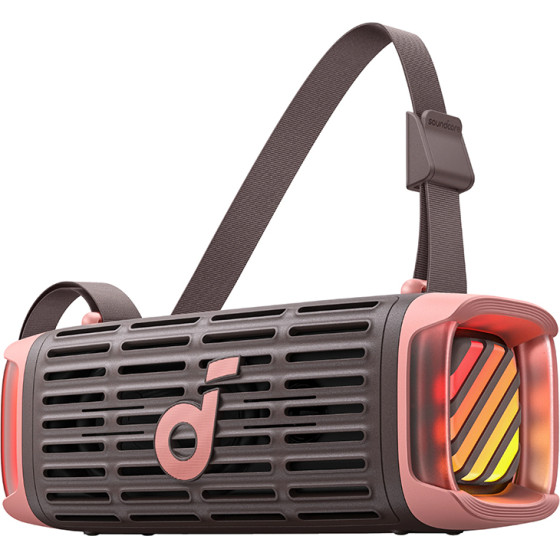 Anker - Wireless Speaker Soundcore Boom 3i - Rugged, Lightshow, 50W, 16H Playtime, IP68, Bass - Desert Rose Brown - (D5100080)