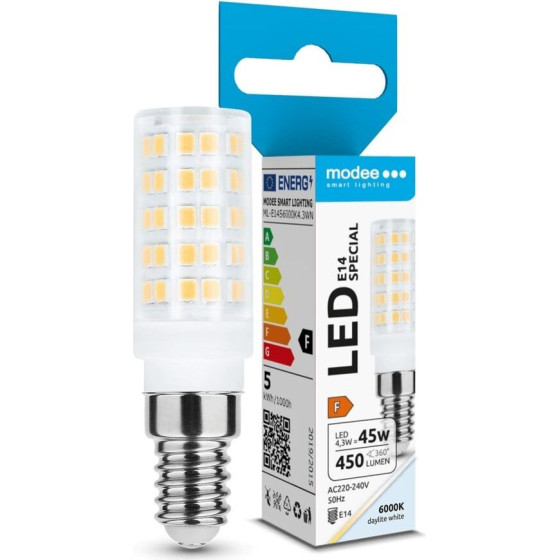 Modee Lighting LED �������� ����� 4,3W E14 360� 6000K (450 lumen) ERP