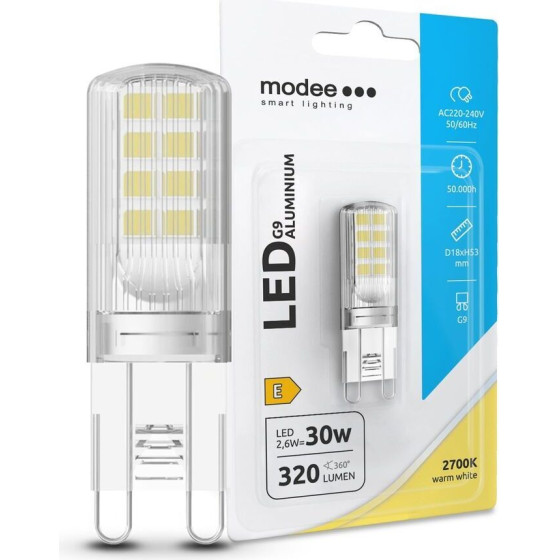 Modee Lighting LED G9 ����� ���������� 2,6W 2700K (320 lumen) ERP B1