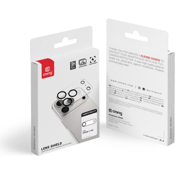 Crong Lens Shield - Camera And Lens Glass Iphone 17 Air - (CRGLSIP1766A)