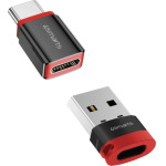 4sMarts Adapter Data Blocker USB-C Do USB-A/USB-C Czarny 2sZt - (541615)