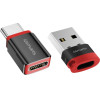 4sMarts Adapter Data Blocker USB-C Do USB-A/USB-C Czarny 2sZt - (541615)