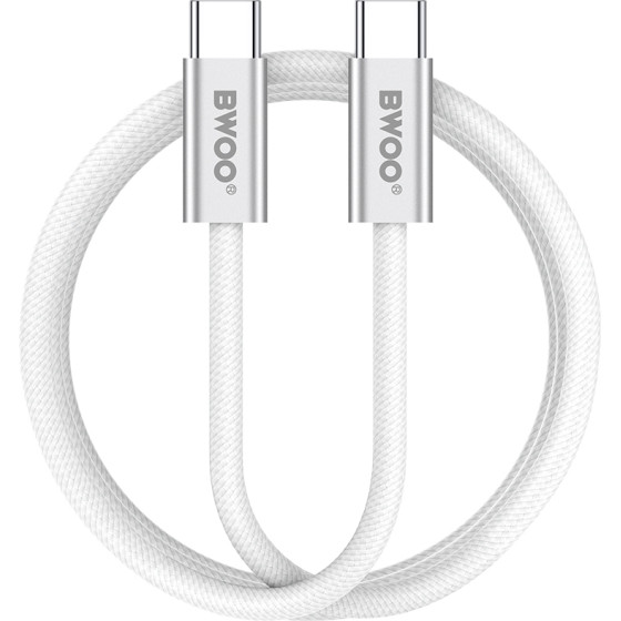 BWOO 240W Braided Cable USB-C - USB-C BO-X317C-C 1m white