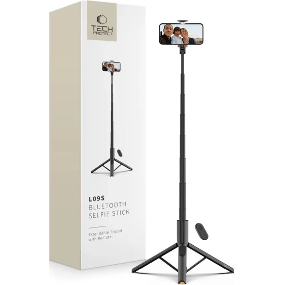 Tech-Protect Selfie Stick L09S With Tripod - Black - (28614-0)