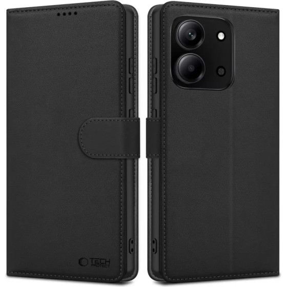 Tech-Protect Wallet Case For Xiaomi Redmi 15C - Black - (28634-0)