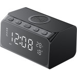 Havit - 6in1 Wireless Charger (W3041) - With Clock/Alarm/Calendar/Bluetooth Speaker/Temperature Functions - Black