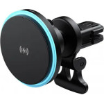 Havit - Car Holder With Wireless Charging (W3032) - With Blue Light, For Air Vent, 15W - Black