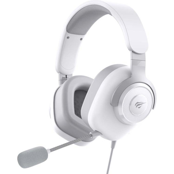 Havit - Gaming Headphones - With Detachable Microphone, 50mm Speaker, USB, 1.8m - White - (H2230U)
