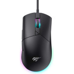 Havit - Wired Gaming Mouse (MS1038) - With Rgb Lights, 1200/2400/3200/4800/6400/8000 DPI, 1.6m, 5V - Black