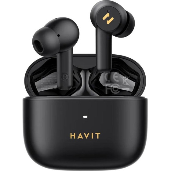 Havit - Wireless Earbuds - Bluetooth 5.3, With Microphone, TWS, Anc Type-C, 500mAh, IPX4 Waterproof - Black - (TW958 Pro)