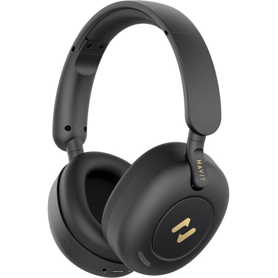 Havit - Wireless Headphones - With Case, Bluetooth 5.3, Noise Cancelling, Multipoint, Hi-Res, 700mAh - Black - (H655BT Pro)