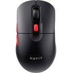 Havit - Wireless Mouse (MS59WB) - 2.4GHz, 800/1200/1600 DPI, ABS, PC, Aa Battery - Black / Red - (MS59WB; BLACK)