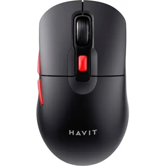 Havit - Wireless Mouse (MS59WB) - 2.4GHz, 800/1200/1600 DPI, ABS, PC, Aa Battery - Black / Red - (MS59WB; BLACK)