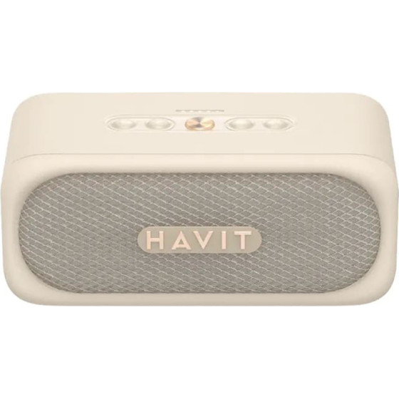 Havit - Wireless Speaker - Type-C, Bluetooth 5.3, TWS, TF, AUX, Hands-Free Call, IPX7, 2000mAh - Beige - (SK905BT)