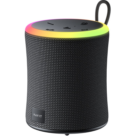 Havit - Wireless Speaker - Type-C, Bluetooth 5.3, TWS, TF, USB, Hands-Free Calls, Rgb Lights, IPX6, 1800mAh - Black - (SK832BT)