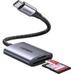 Ugreen USB-C Card Reader CM401, Sd - microSD, Grey
