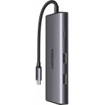 Ugreen USB-C Hub CM498 (15531), 2 x USB-A 3.2 - 2 x USB-C - 1 x Hdmi - 1 x Sd - 1 x microSD, Grey